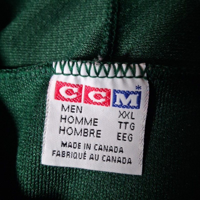 Vintage 1990s CCM Hockey Jersey Men XXL Air Knit Blank Hunter Green Canada gallery