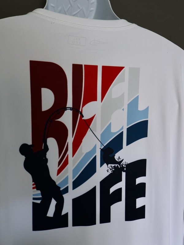 REEL LIFE Sun Defender Long Sleeved Graphic RashGuard Tee UV Protection XXL gallery