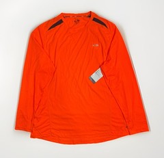 Champion Men’s Running Duo Dry Max Orange Reflective Long Sleeve Shirt Size XL