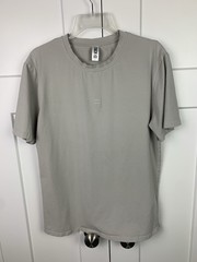 Stack Athletics LARGE Men’s Short Sleeve Tee Beige Gray Athletic workout