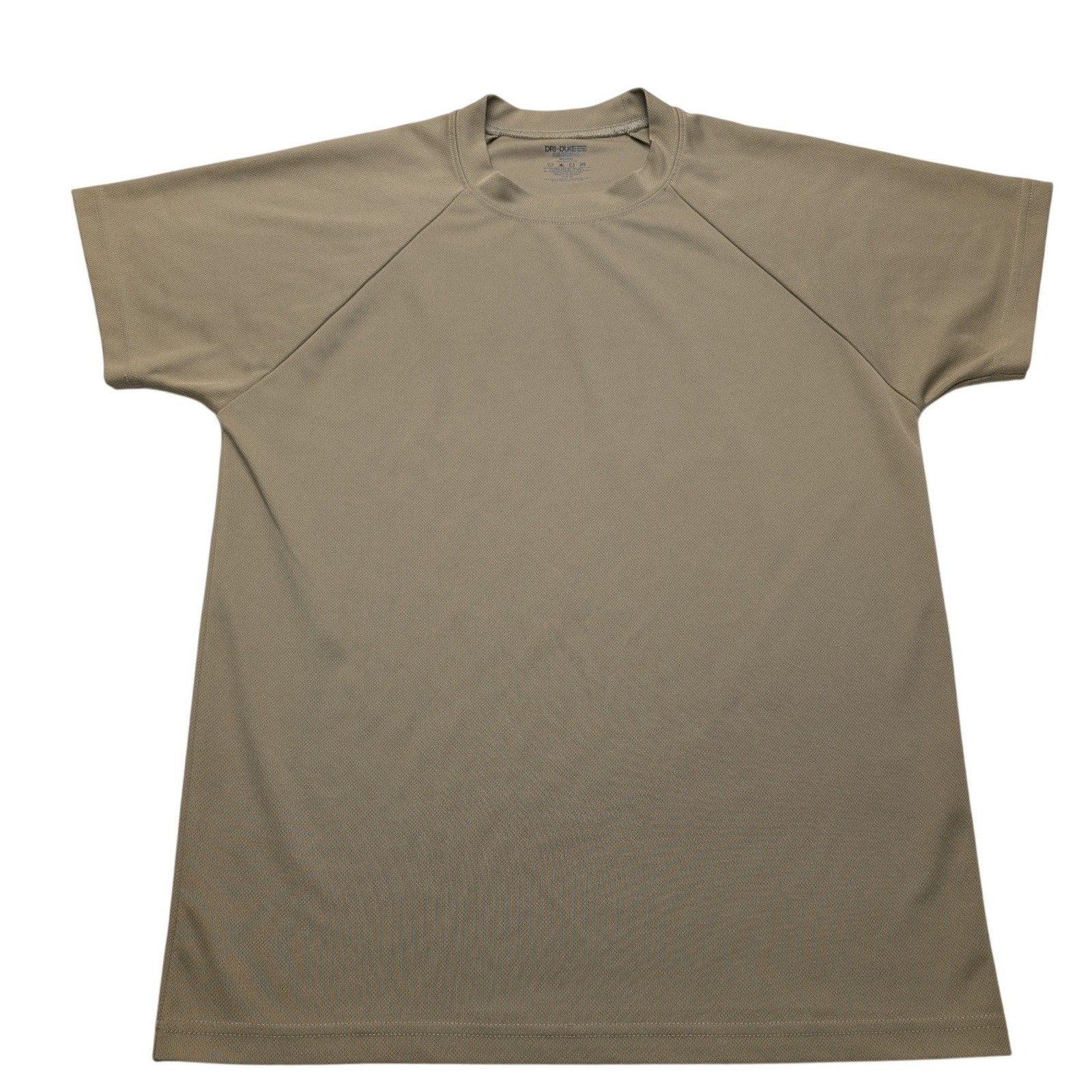 Dri-Duke T-Shirt Mens Medium Tan Moisture Wicking Raglan Tactical Athletic Tee gallery