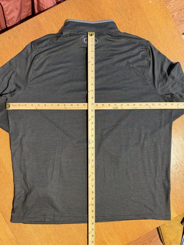 Under Armour ColdGear Infrared 1/4 Zip 2XL Gray Stripe Pullover Loose Fit UA gallery