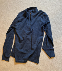 Lululemon Men’s Blue Mock Neck 1/4 Zip Long Sleeve Stretch Pullover Size M