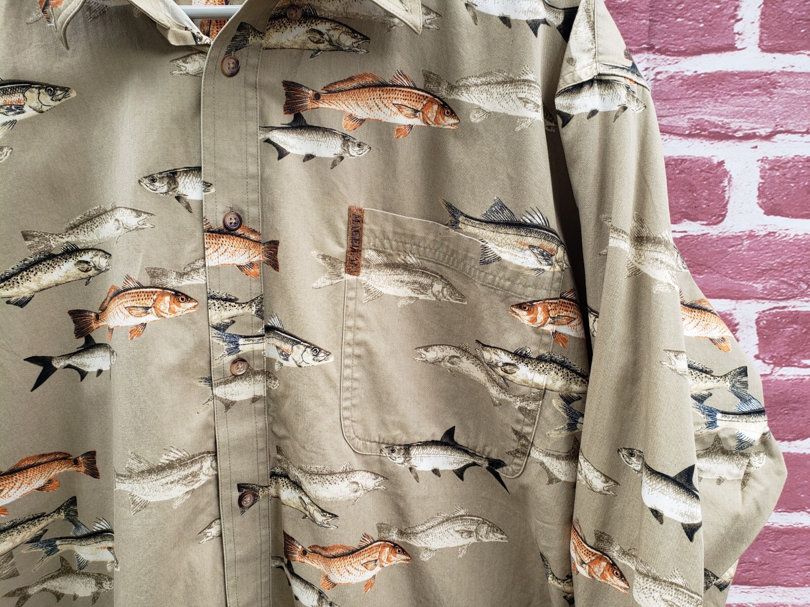 🔥 Magellan Sportswear Fishing Fish Button Down Shirt Men's 2XL Loose 3XL gallery