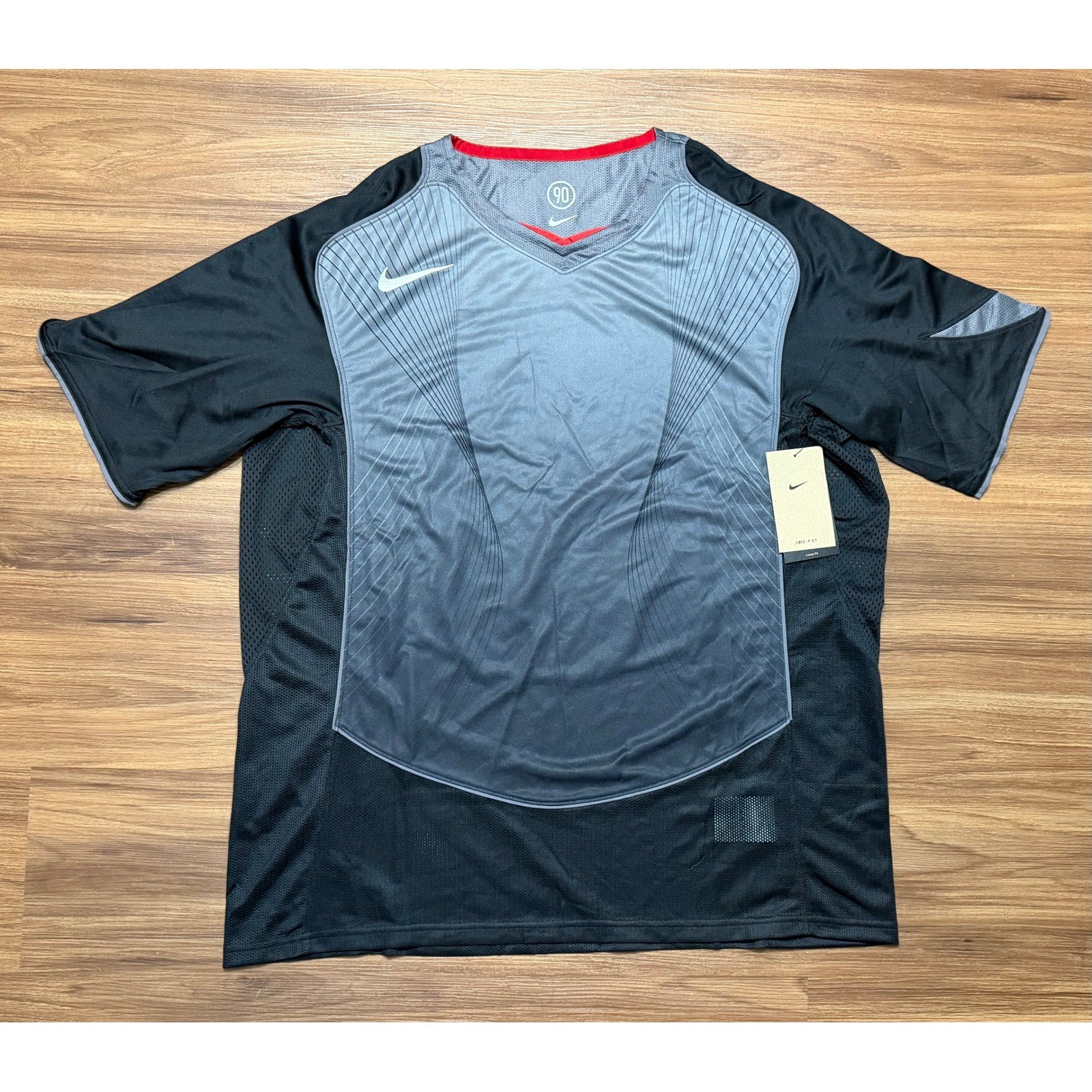 Nike Total 90 Retro Soccer Training Jersey Mens Black Grey (HV1178-010) Sz XL gallery