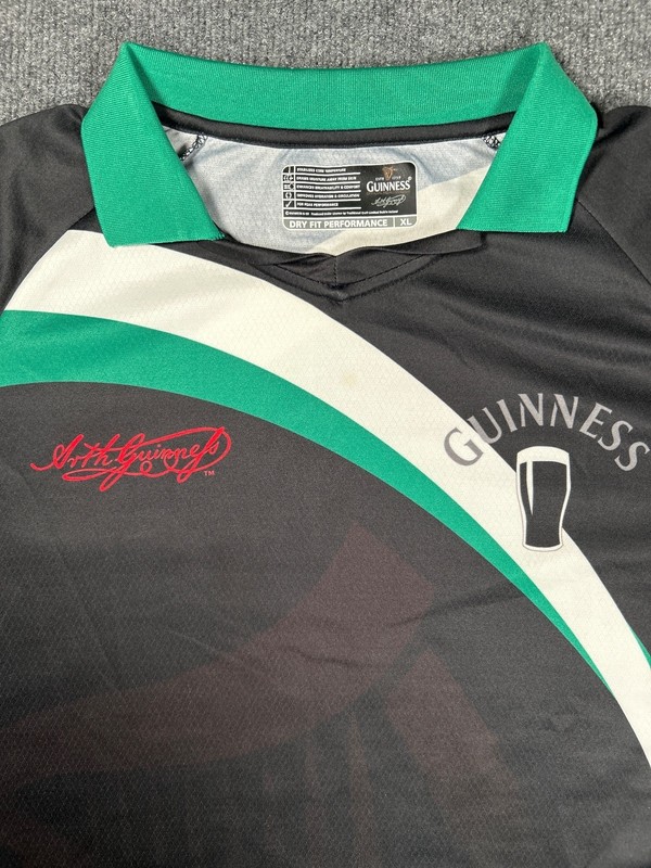 Guinness Black and Green Polo Shirt with Logo gallery