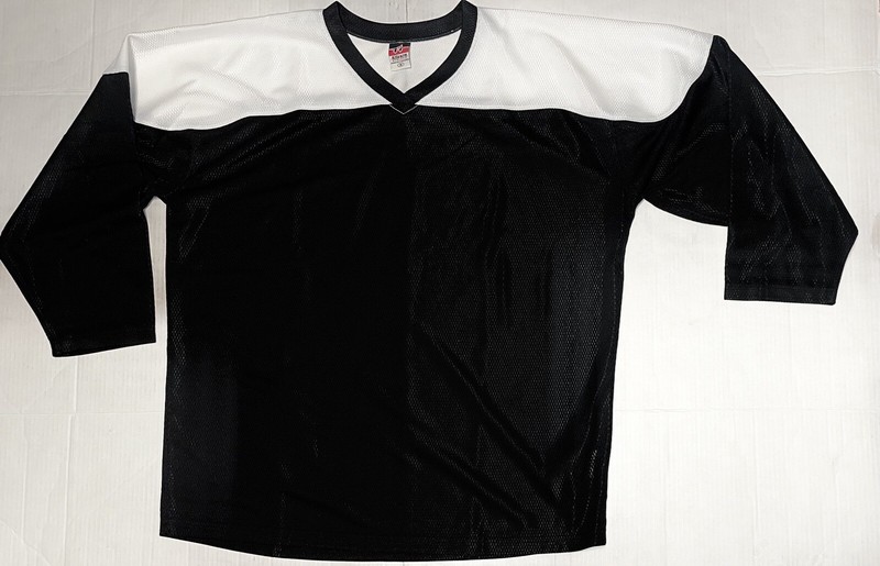 ALLESON ATHLETIC JERSEY MEN’S LONG SLEEVE OVERSIZED V-NECK BLACK /WHITE MEDIUM gallery