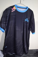 2024 Cloud 9 Esports Pro Jersey Cloud9 Red Bull MENS XXL Black Quick Dry Poly