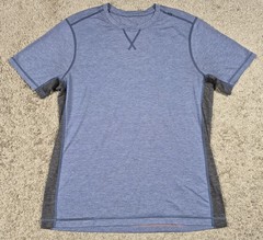 Lululemon T.H.E. Crew Athletic Tshirt Heather Dark Cobalt Mens Large