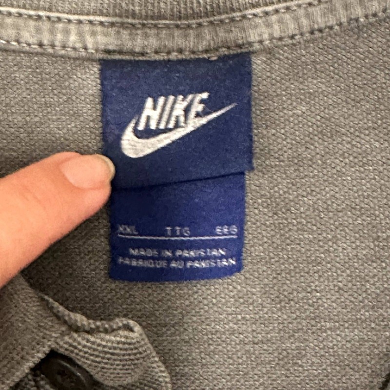 Vintage Nike Mens Gray Polo Swoosh XXL Classic Casual Athletic Short Sleeve Top gallery