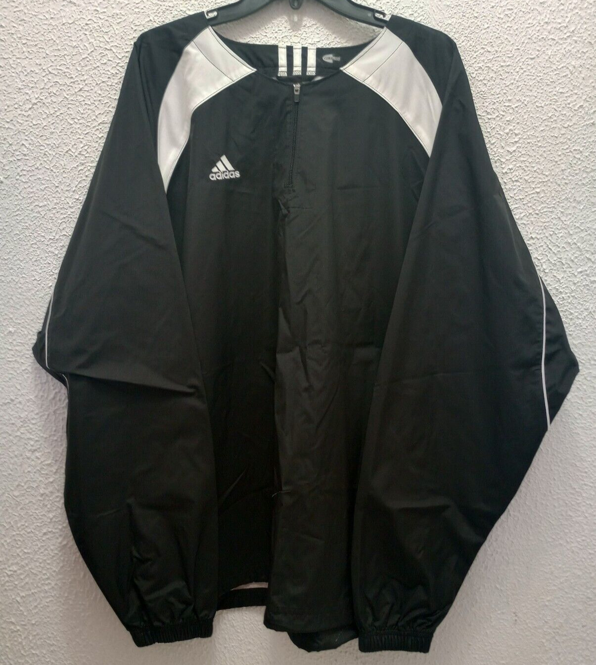 Adidas Athletic Pullover 1/4 Zip Wind Shirt Mens Sz Large Black Long Sleeve gallery