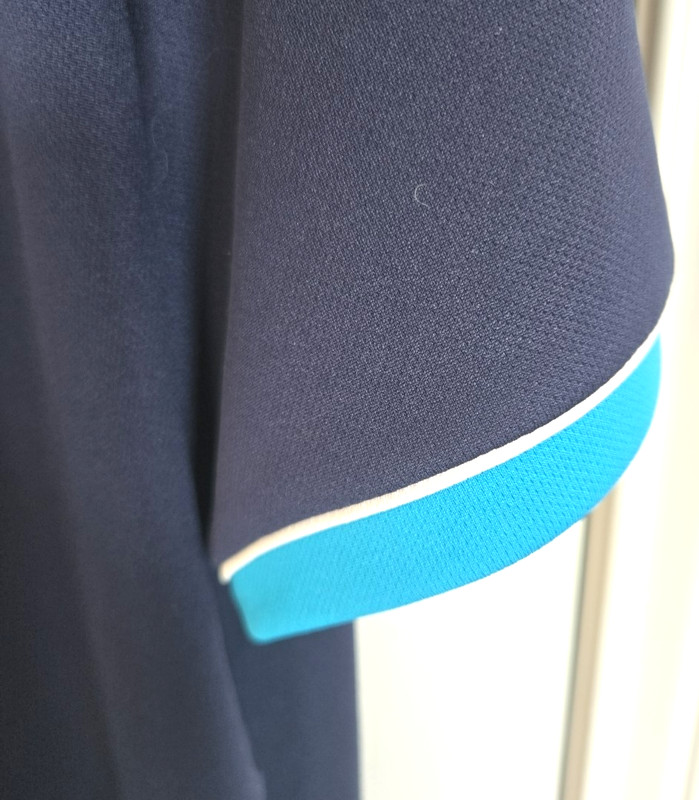 Mens Fila Sport Golf Polo Shirt Sz XL Moisture Wicking Navy Turquoise Excellent gallery