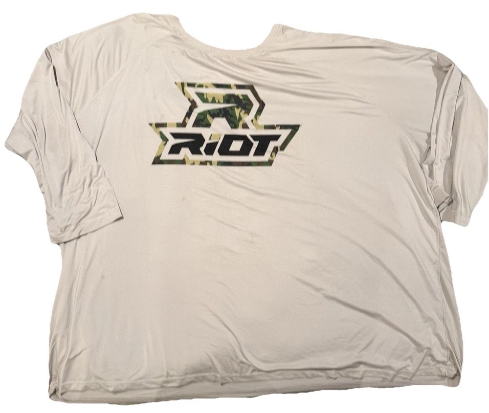 Riot Boulder Creek Power Wicking Long Sleeve Tan Tshirt Sport Athletic Shirt 7XL