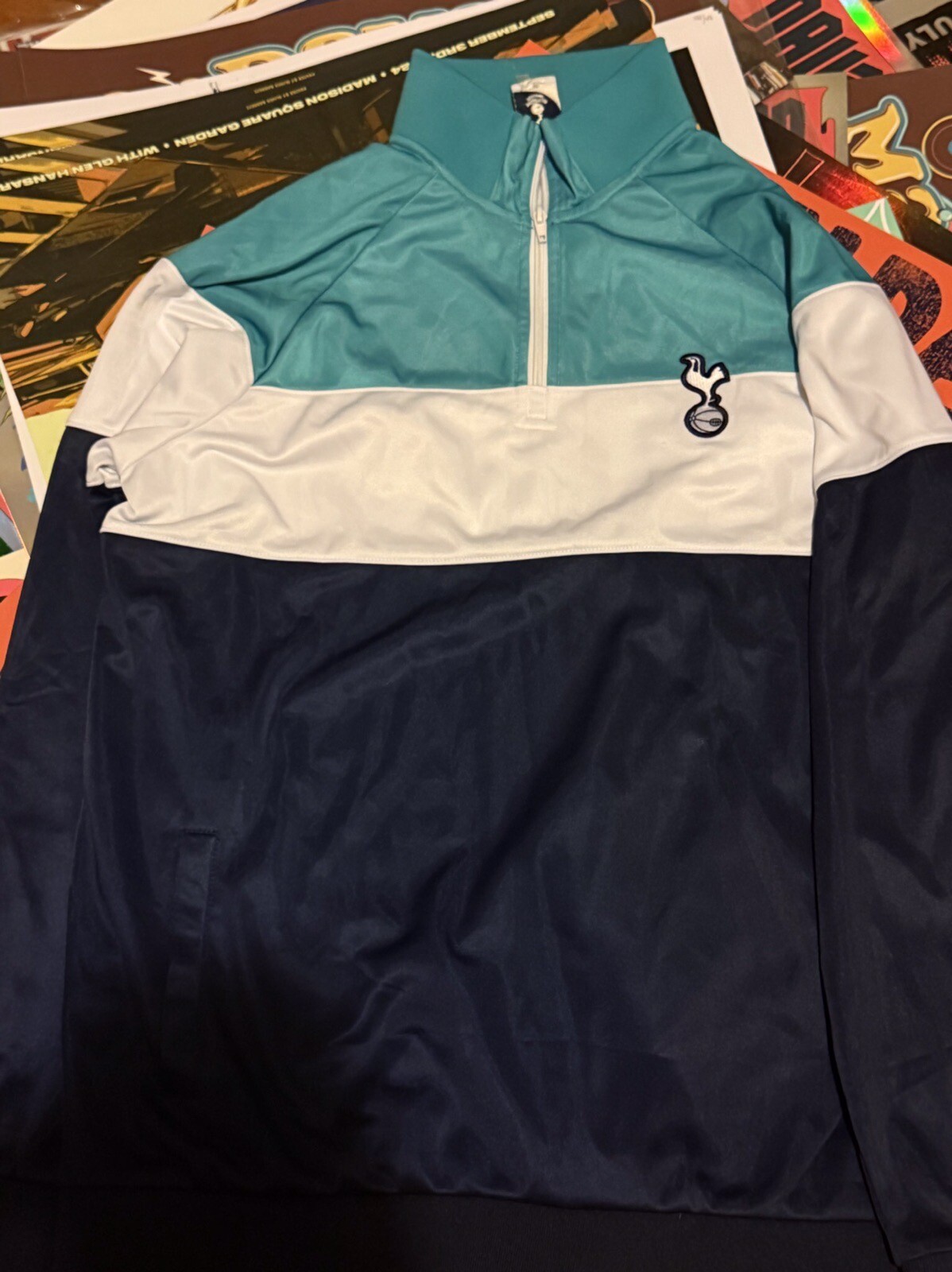 Tottenham Hotspur Track Jacket Large Blue Soccer Anthem Football White gallery