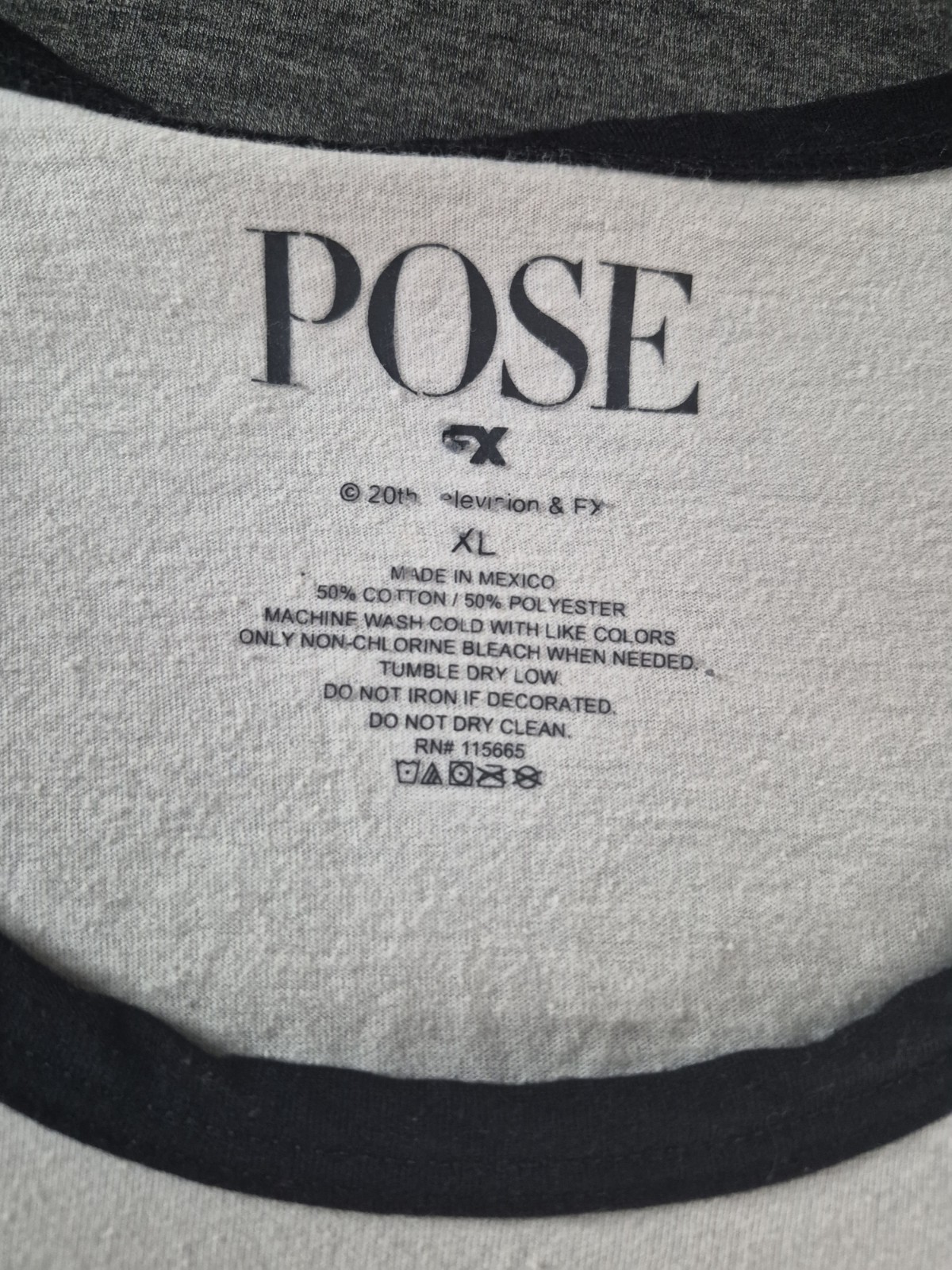 Pose Graphic Print Tank Top Contrast Trim White Multicolor Men's XL Crew Neck gallery