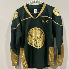 Jagermeister Hockey Jersey #56 Green Gold / Woman MED / Men SM NWOT
