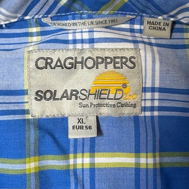 Craghoppers SolarShield Shirt Men’s XL Plaid Outdoor Hiking Fishing EUC wicking gallery