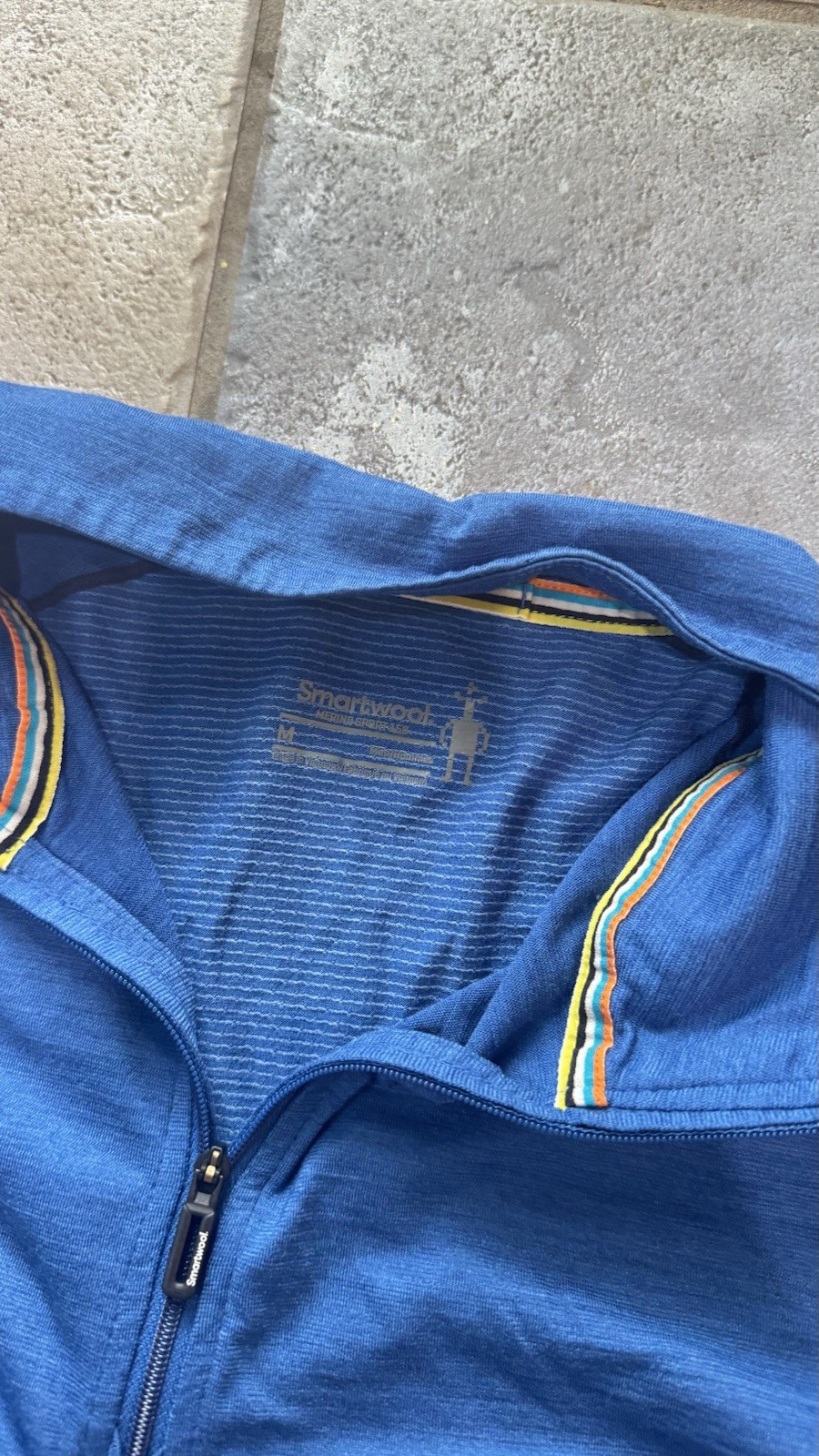 Smartwool Pullover Mens M Blue 150 Merino Wool Quarter Zip Base Layer Shirt gallery