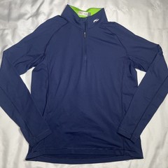 KJUS Mens 1/4 Zip Size 48/S Navy Blue Golf Preppy Pullover Performance