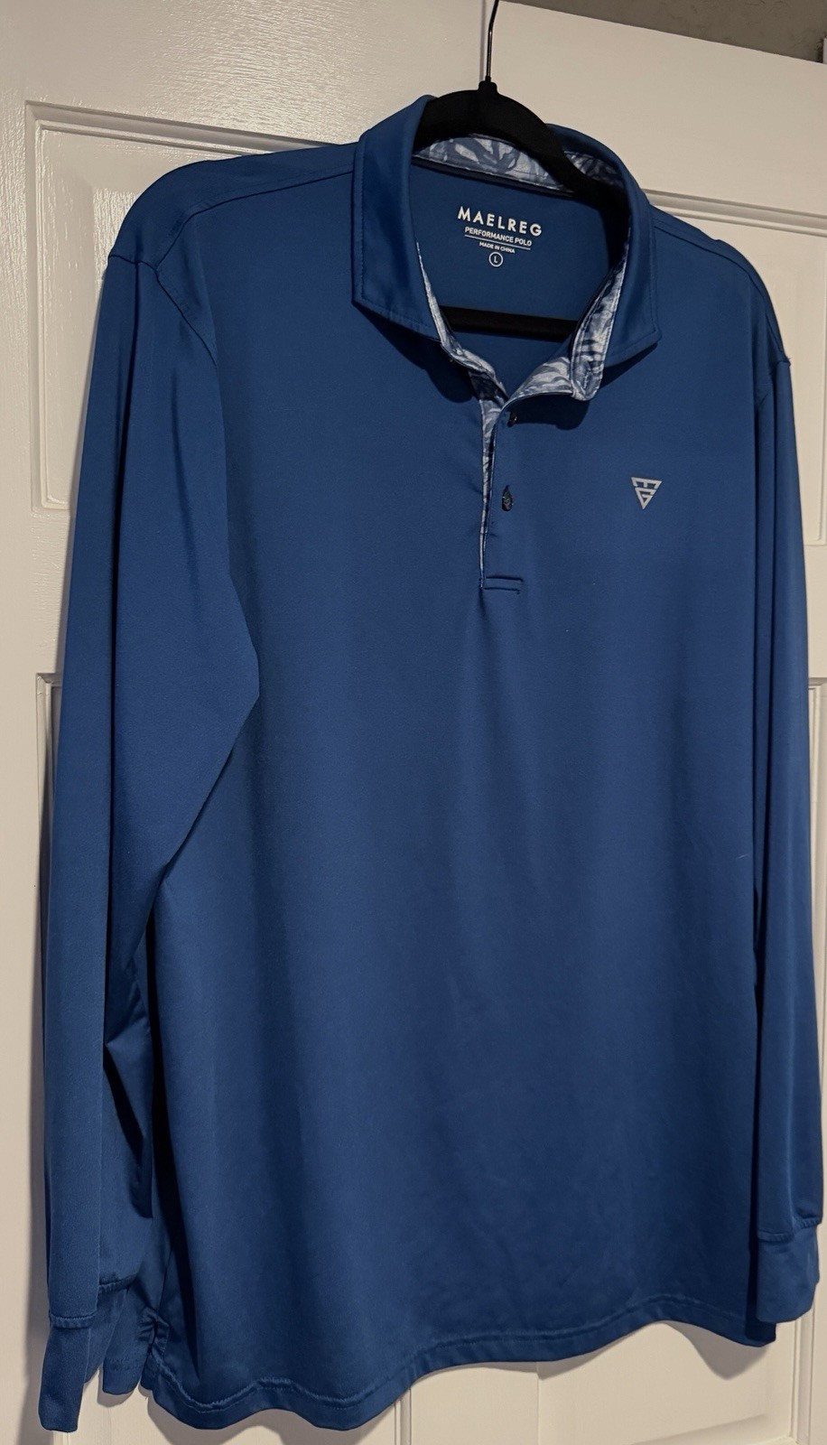 MAELREG Performance Polo Golf/Performance Long Sleeve Blue SZ L Stretch gallery
