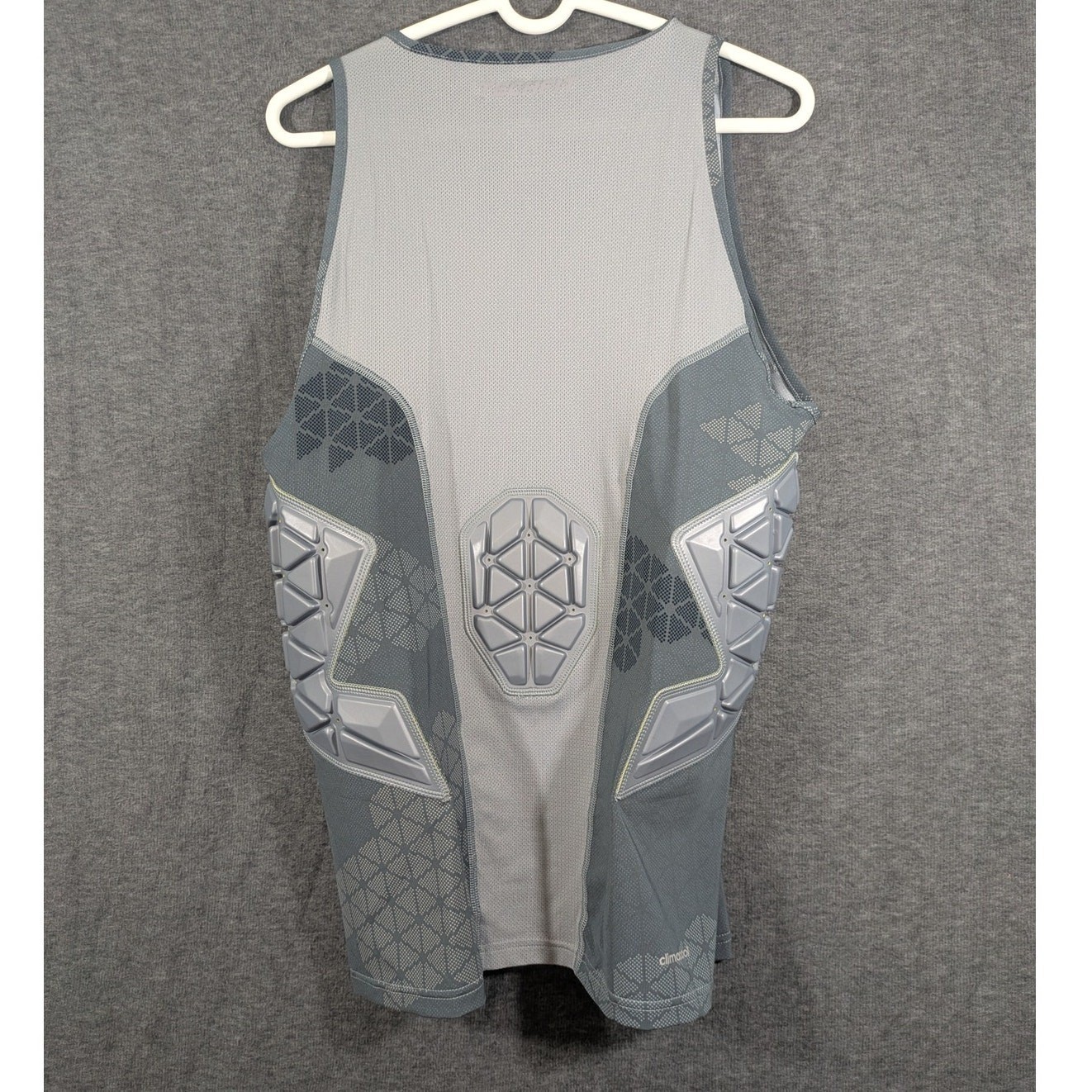 Adidas Climacool Techfit 3 Padded Compression Football Gray Tank Top Size XL gallery