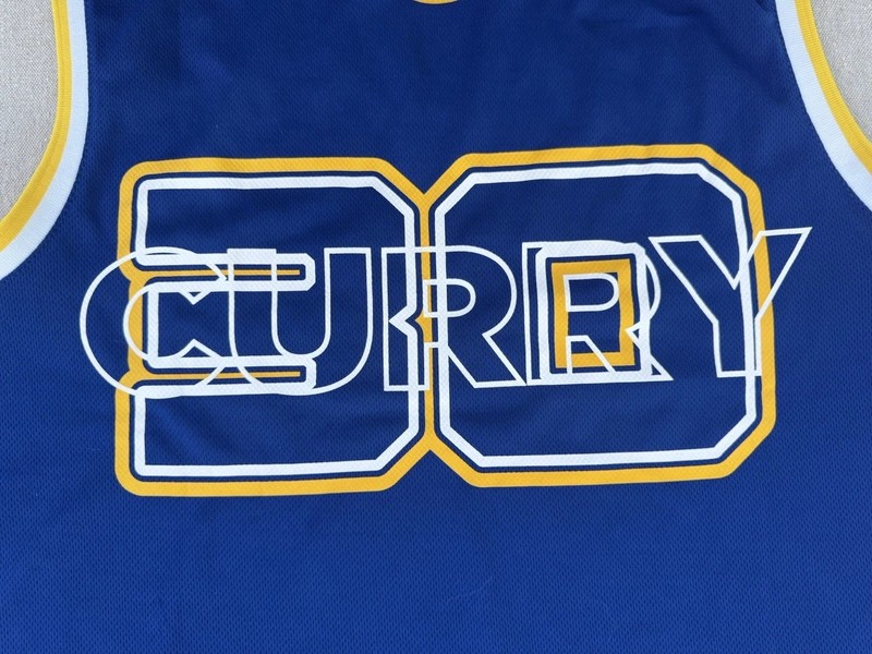 NBA UNK Golden State Warriors Curry #30 Replica Jersey Men's Large gallery