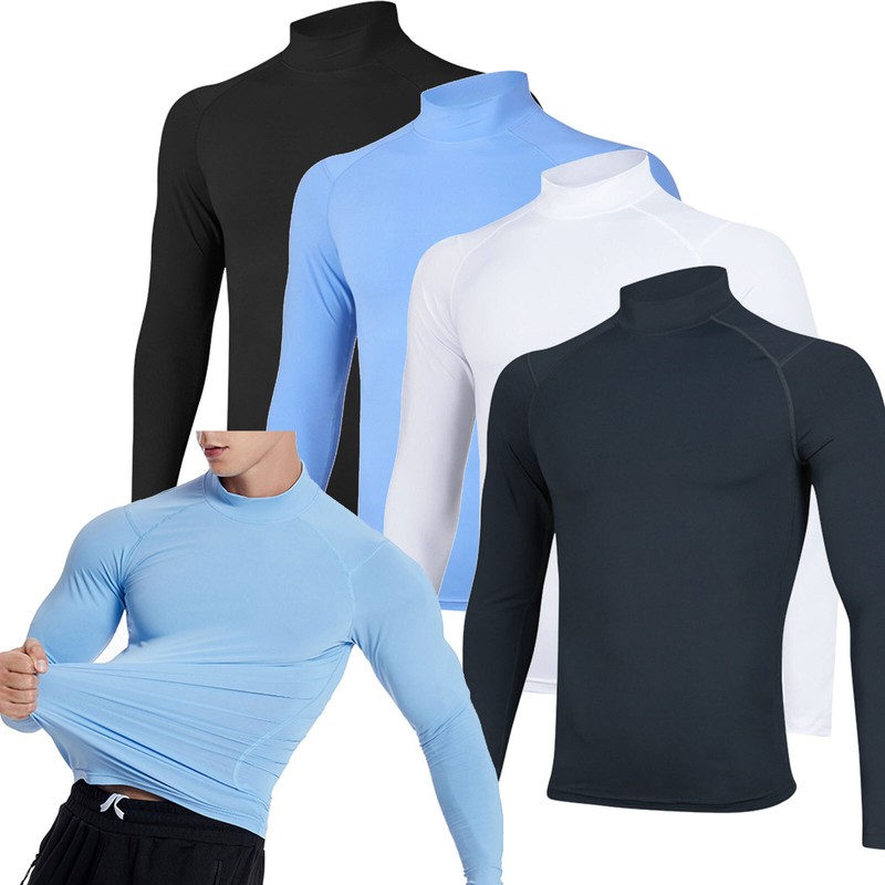 US Men's Compression Shirts Long Sleeve Shirt Quick Drying Sports Base-Layer Top gallery