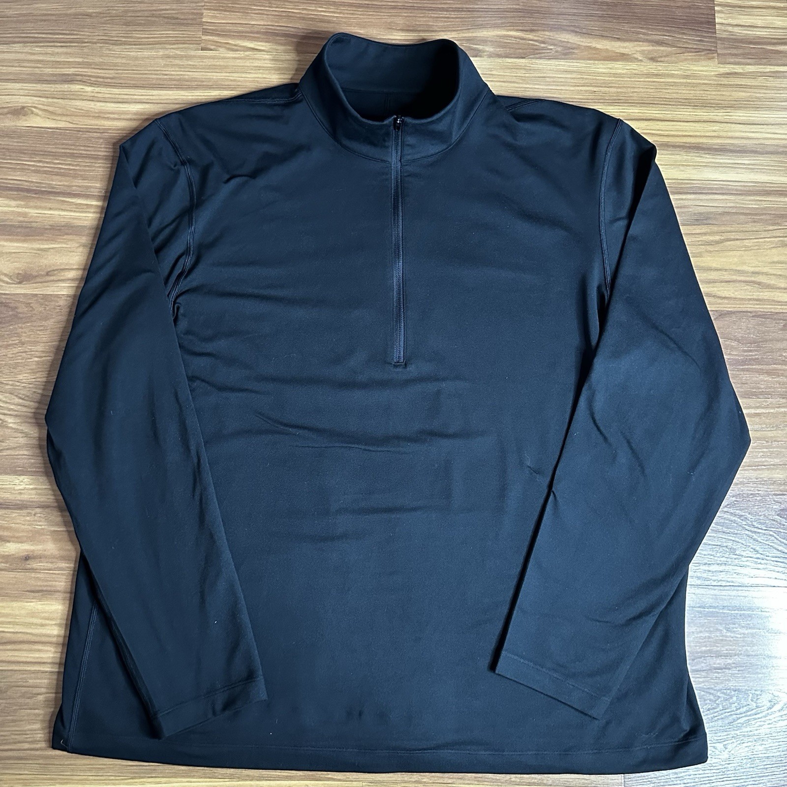 Lululemon Soft Jersey Half Zip Pullover Mens XXL Black Performance Golf Light gallery