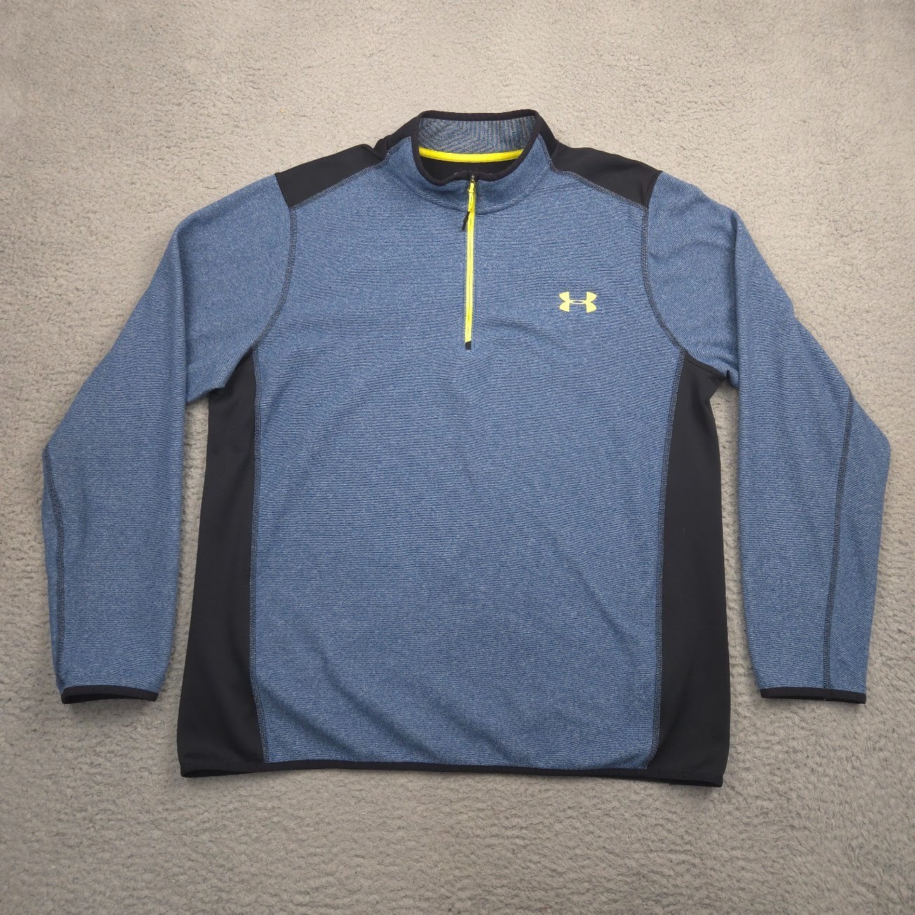 Under Armour ColdGear Infrared 1/4 Zip Pullover Mens XL Blue Loose Fit gallery