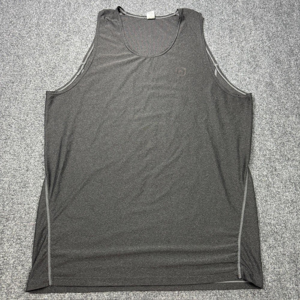 Neleus Shirt Mens 2XL Grey Performance Tank Sleeveless Gym Fitness Workout