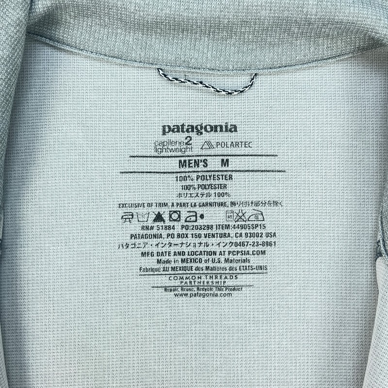 Patagonia Capilene 2 Half-Zip Pullover Baselayer Men M Gray Lightweight Polartec gallery