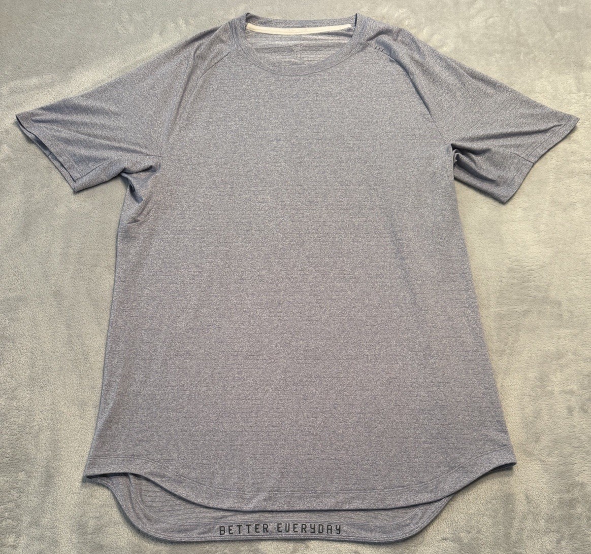 Large Lululemon Shirt Grey Crew Neck Drysense Short-Sleeve Running Active Casual gallery