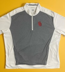Oklahoma Sooners Quarter Zip Golf Pullover Cutter & Buck Wicking DryTec Size 3XL