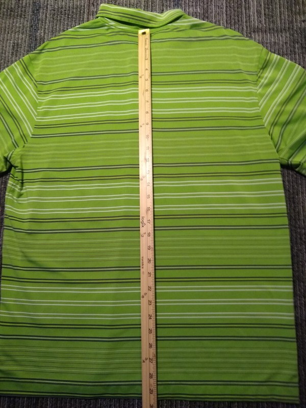 Nike Dri-Fit Golf Men's Large Polo Shirt Green White Red Stretch Short Sleeve gallery