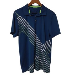 Chaps Activewear Top Men’s Blue L Polyester Moisture-Wicking Polo