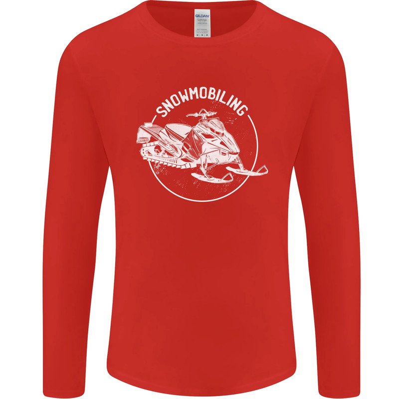 Winter Sports A Snowmobile Mens Long Sleeve T-Shirt gallery
