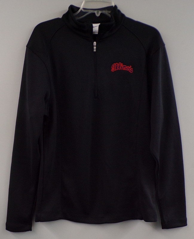Nike Golf Illinois University Script Logo Mens 1/2-Zip Cover-Up XS-4XL New gallery