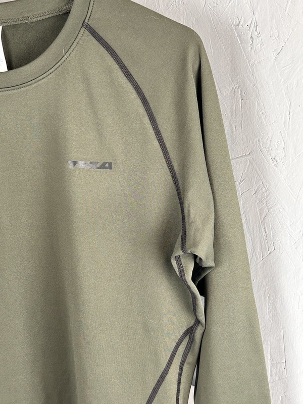 Men’s Tesla Long Sleeve Compression Shirt Size Large Green Workout TSLA gallery