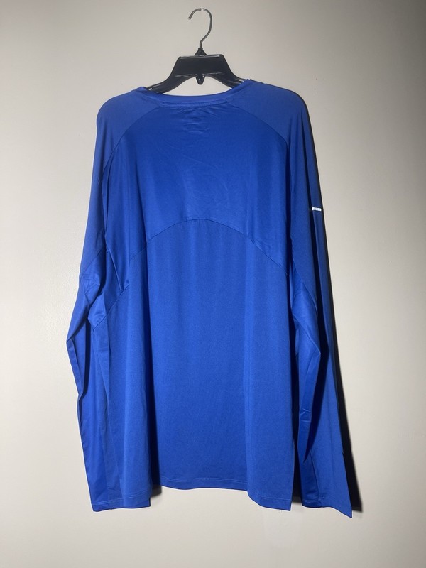 Mizuno Mens Performance Long Sleeve T-shirt Blue Size 3XL New gallery
