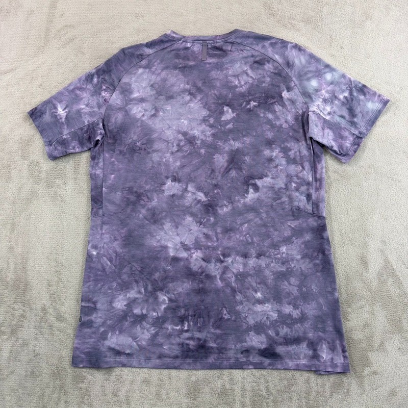 Lululemon Always Agile T Shirt Men XL in Spray Dye Diamond Dye Dusky Lavender gallery