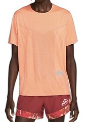 Nike Men’s Sz S Dri-FIT Trail Rise Running Shirt Light Orange DM4646-871