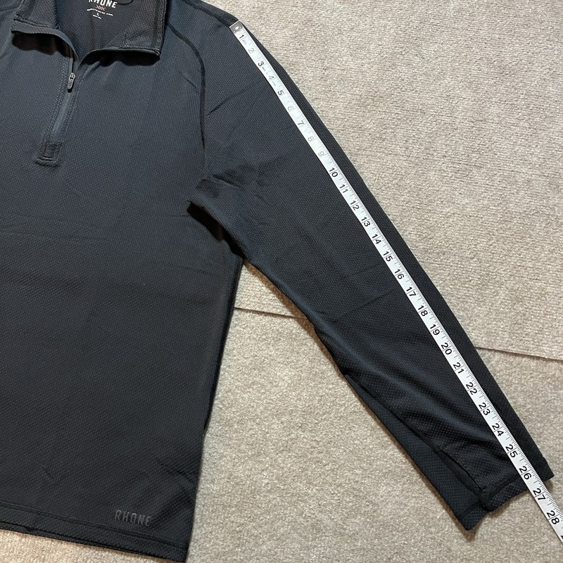 Rhone 1/4 Zip Pullover Men’s Large Black Lightweight Waffle Performance Workout gallery