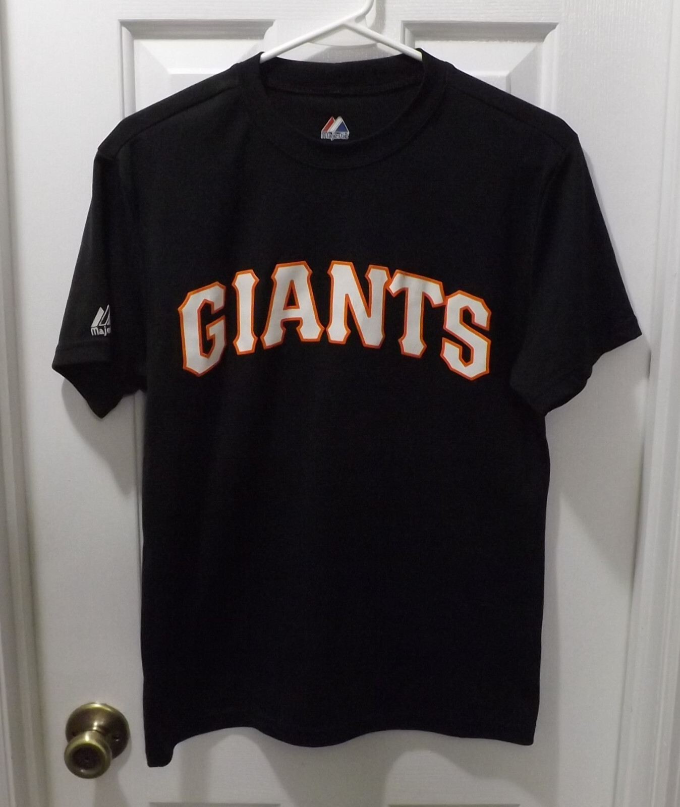💥MAJESTIC COOL BASE ACTIVEWEAR SAN FRANCISCO GIANTS #16 LOGO T SHIRT SZ YOUTH L gallery