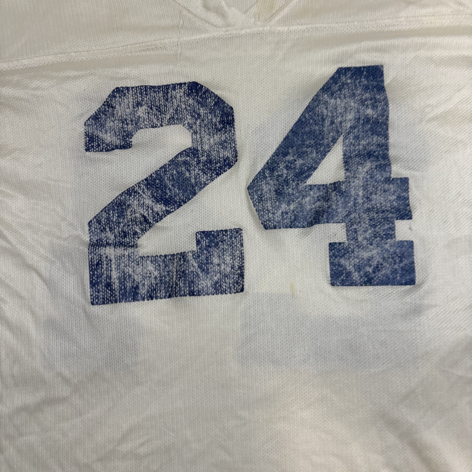 Vintage Optiwear Large High School Football Jersey Blue White #24 gallery