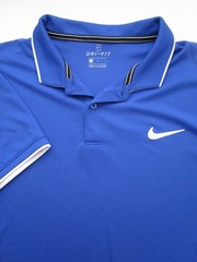 Mens Large Nike Polo Shirt Court Dry Tennis SS blue