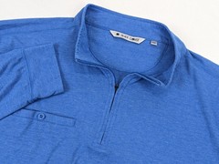 Black Clover Pullover Mens 2XL XXL Blue 1/4 Zip Golf Long Sleeve Performance