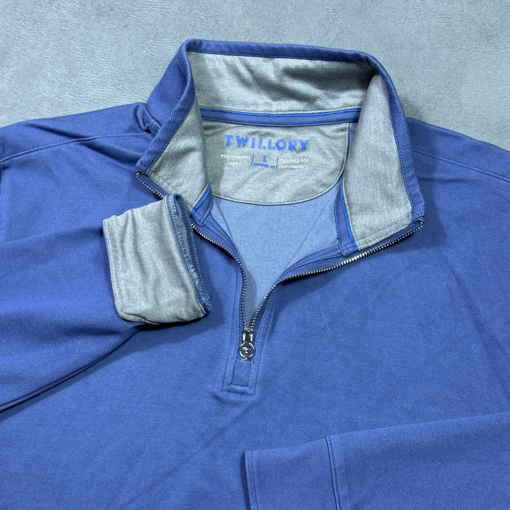 Twillory Quarter Zip Pullover Mens L Tailored Fit Performance Stretch Athleisure