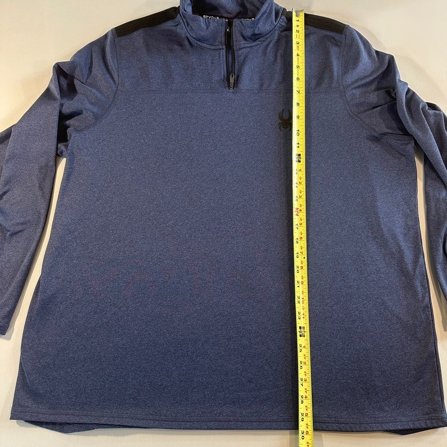 Spyder Active Men’s Performance ¼ Zip Pullover, Dust Navy Heather, XXL gallery