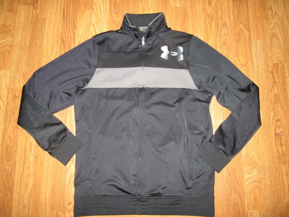 Mens UNDER ARMOUR full zip athletic warm up jacket sz M Md Med