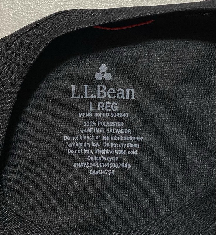 LL Bean Lightweight Base Layer L Large Long Sleeve T-Shirt Mens Performance Tee gallery